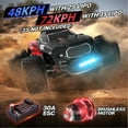 thumbnail image 3 of JoyStone 1:14 Fast RC Cars, Max 35+ mph Off-Road Hobby RC Trucks for Kids Adults, High-Speed Remote Control Car with Lights & Two 2S Lipo Batteries, Red, 3 of 8