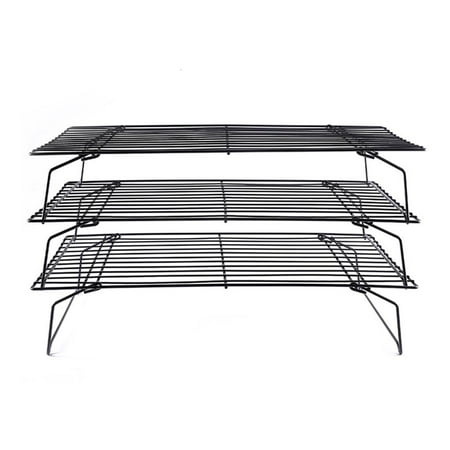 

Thinsont 3 Layers Stackable Cake Cooling Rack Metal Cake Biscuits Bread Cookie Cooling Rack Net Mat Baking Tray