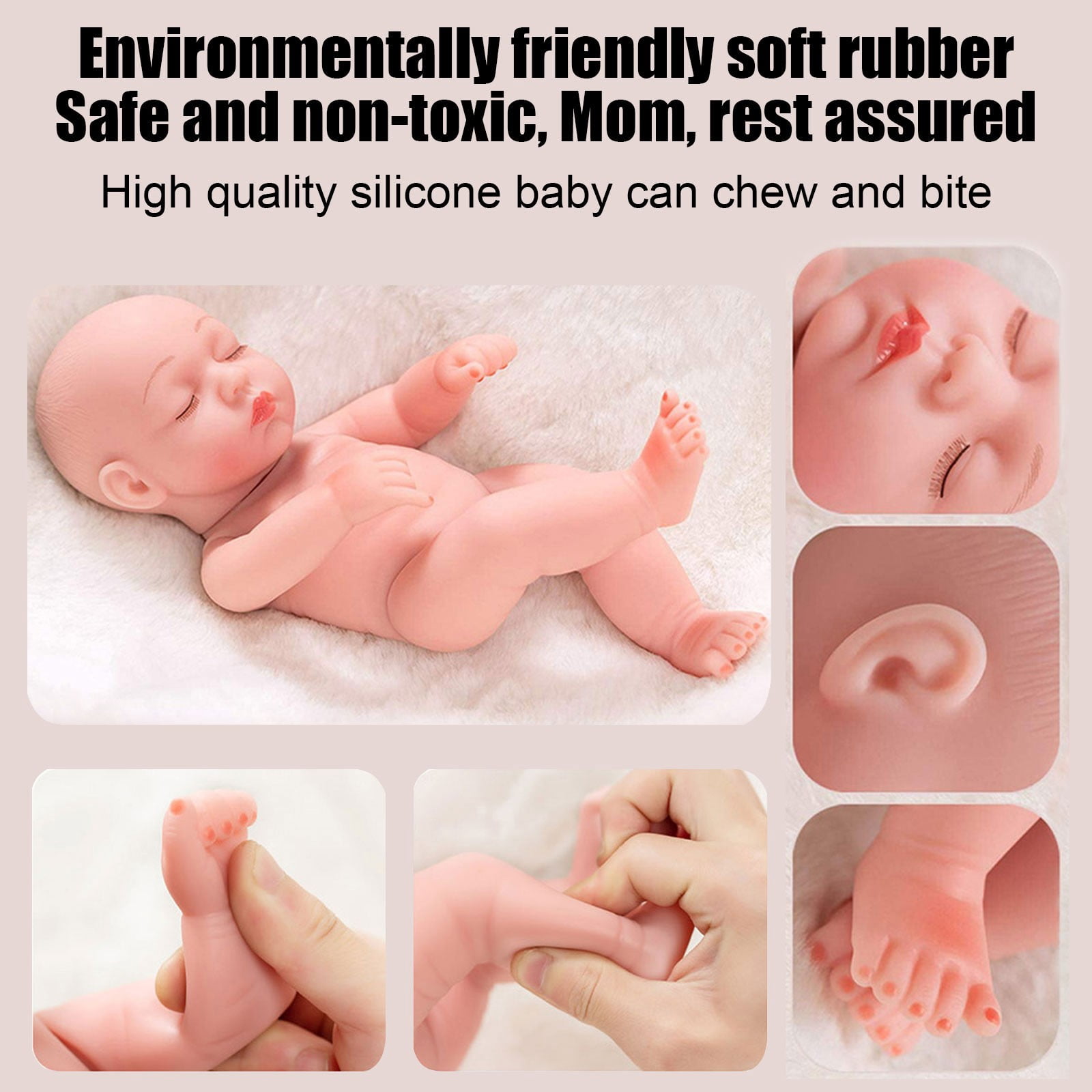SPOORYYO Reborn Vinyl Companion Doll Soothing Plush Playmate for Home Decor and Emotional Comfort Brings Joy and Lasting Friendship