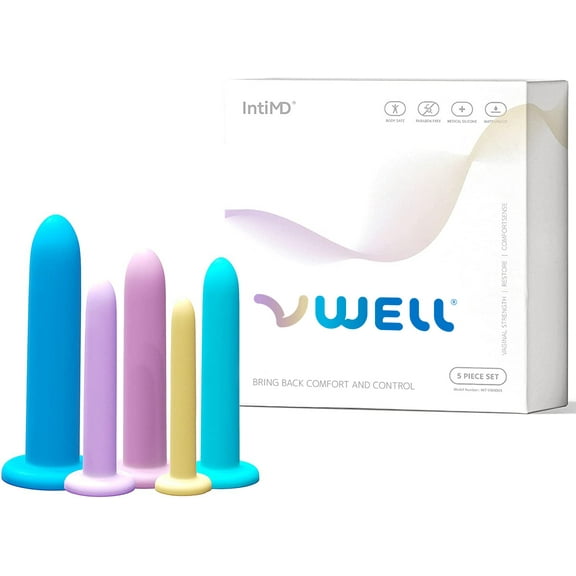 VWELL Silicone Wands Set Hands-Free Suction Tapered Medical Silicone (Complete 5 Kit System)