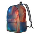 thumbnail image 2 of Colorful Starry Sky and Universe Backpack for School, Cute School Bag with Adjustable Shoulder Straps and Padded Back, 15.7"x11.8"x5.5", 2 of 5