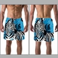thumbnail image 3 of luoweisi Men's Beach Shorts Quick Dry Swim Trunks with Mesh Lining Zebra L, 3 of 5