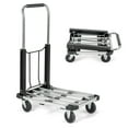 thumbnail image 1 of Costway Plate-Forme Pliante Camion 330LBS Aluminium Chariot Poussoir Longueur Réglable avec 4 Roues, 1 of 10