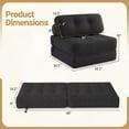 thumbnail image 4 of Giantex Convertible Folding Sofa Bed, Fold Out Sleeper Chair, Floor Sofa for Bedroom, Black, 4 of 9