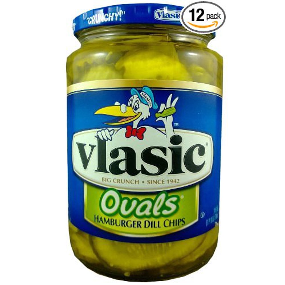 12 PACKS Vlasic Ovals Hamburger Dill Chips Pickles 16 oz Walmart