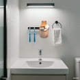 thumbnail image 3 of Adorable Bear Hug No Drill Wall Mounted Toothbrush Holder with Toothpaste Shelf Bathroom Organizer Drying Rack, 3 of 4