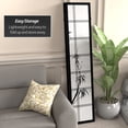 thumbnail image 3 of Oriental Furniture 6 ft. Tall Canvas Bamboo Tree Room Divider - Black - 3 Panel, 3 of 5