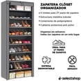 thumbnail image 2 of Zapatera De 9 Niveles Closet Plegable para Calzado Y Prendas De Vestir Estante Organizador Ajustable Armario Multiusos Mueble Rack Apilable Recamara, 2 of 7