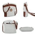thumbnail image 6 of MKP COLLECTION Crossbody Bags Purses for Women Trendy Multi Pockets Monogram Zip Shoulder Bags Ladies PU Leather Handbag, 6 of 9