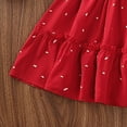 thumbnail image 7 of Karoyedx Toddler Girls Dress Toddler Girl Dress Baby Summer Clothes Linen Ruffle Short Sleeve A-line Dresses Princess Beach Dress Red Size,5-6 Years, 7 of 7