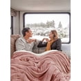 thumbnail image 5 of ROSEKIND Flannel & SherpaThrow Blanket for Couch, Non-Heated, Thick & Warm Cozy Blanket for Winter, Soft Fuzzy Plush Throw Gifts for Women and Men, Grey, 5 of 8