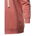 thumbnail image 4 of A2Y Women's Relax Fit Long Sleeve Kangaroo Pockets Hoodie Sweatshirts Ash Rose XL, 4 of 6