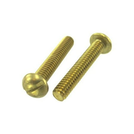 

1/4 -20 X 1-1/2 Brass Round Head Slotted Machine Screws (Box of 100)