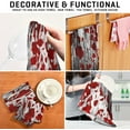 thumbnail image 6 of GZHJMY Halloween Blood Splatter on an Old Grey Wall Kitchen Dish Towel Set, Drying Kitchen Towels Tea Towels Gift Set for Drying Cleaning Cooking Baking 4Pcs, 6 of 6