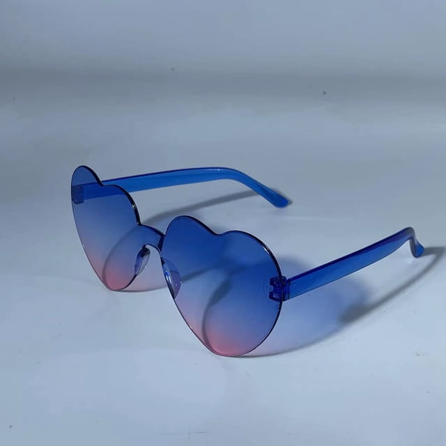 Gafas de sol transparentes de gelatina de color love para hombres y mujeres, gafas de sol con forma de corazón de melocotón, gafas de sol con forma de corazón