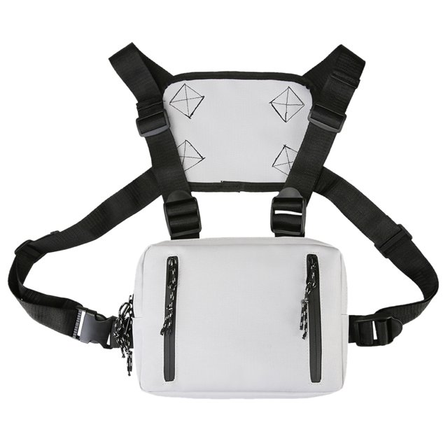 Sywqhk Bolsas De Pecho Oxford Para Hombres Y Mujeres, Ropa Informal Estilo Hip Hop, Chaleco, Riñoneras (Gris) Sywqhk Para estrenar