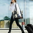 thumbnail image 5 of FORMRS Laptop Tote Bag for Women with 15.6" Computer Compartments Handbag, Black and Blue Cat, 5 of 7