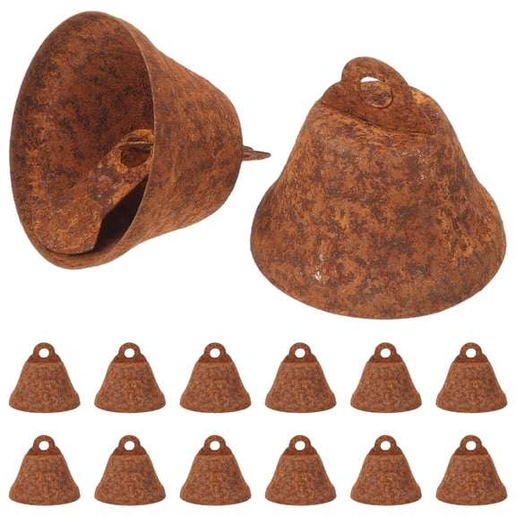 PTOOTP Rustic Metal Bells for Crafts and Holiday Decorations, 50 Pieces, Vintage Style Craft Supplies