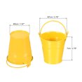 thumbnail image 2 of Unique Bargains 3' Metal Planter Bucket with Handle Flowerpot Container Decor, Yellow 4 Pack, 2 of 5
