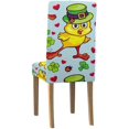 thumbnail image 4 of Funda Protectora para silla ABPHQTO Divertido Pollito Amarillo en Sombrero Verde Juego de 4, 4 of 4