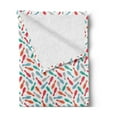 thumbnail image 2 of Bowling Soft Flannel Fleece Throw Blanket, Colorful Pins Bowling Club Sports Equipment Leisure Time Watercolor Style Print, Cozy Plush for Indoor and Outdoor Use, 60" x 80", Multicolor, by Ambesonne, 2 of 5