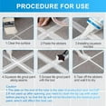 thumbnail image 6 of 8Oz White Waterproof Caulk & Seal Silicone Sealant, Tile Grout Repair Kit with Grout Remove Scraper, Shrink & Crack Proof for Bathroom, Shower, Kitchen, Floor (4Oz, Pack of 2), 6 of 7