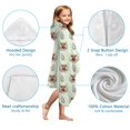 thumbnail image 7 of Green Highland Cow Flower Pattern Hooded Bath Towel，50"x30" for Ages 3 To 12 Kids, Quick Dry Lightweight Soft Microfiber Hood Beach Towel Cover Up for Kids, 7 of 7