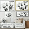 thumbnail image 4 of Designart "Dreamy Serenade: Lilies In Black And White I" Lilies Floater Framed Wall Decor, 4 of 5