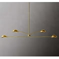 thumbnail image 2 of Four-Arm Bras Sputnik Chandelier Light Fixture Mid Century Brass Chandelier, 2 of 5