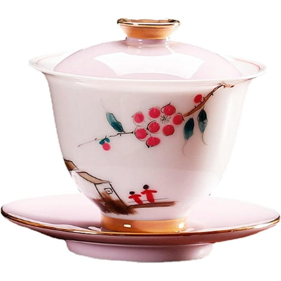 White China Ceramic Gaiwan Teapot Cup Set Porcelain Tureens Gaiwan Travel Kung Fu Tea Set Bone China Tea Bowl Puer Kettle