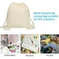 thumbnail image 5 of Cotton Drawstring Bags, Backpack Foldable Sports Gym Bags for Women Men Trip, Green, 5 of 5