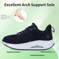 thumbnail image 2 of JOYFON Women's Walking Shoes Arch Support Orthotic Breathable Tennis Sneakers for Plantar Fasciitis Pain Relief Black 9.5, 2 of 6