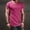 Hot Pink, variant on Idoravan Men's Tops Summer Mens Fashion Retro Casual Solid Color Short Sleeve T Shirt Shirt