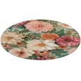 thumbnail image 4 of Floral Colorful Flower Round Small Area Rug, Print Non Slip Washable Floor Mat, Soft Throw Rug for Living Room, Powder Room Entryway, Bathroom, Bedside, 4 of 6
