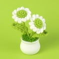 thumbnail image 1 of Girasol de lana de punto en maceta con flores artificiales para estudio, decoración de escritorio, temporada de graduación, regalo del día del maestro, 1 of 6