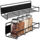thumbnail image 1 of Magnetic Spice Rack for Kitchen with Strong Bearing Capacity and Ventilation Black Carbon Steel 2Pcs, 1 of 2