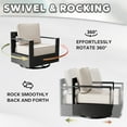 thumbnail image 6 of 6‑Inch Cushions Patio Furniture, Aluminum Frame Rocking Chairs, Set of 2, Water‑Resistant & Removable Cushion Covers, All‑Weather Outdoor Sectional for Deck,Patio, Garden, Balcony, 6 of 8