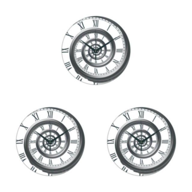 Guardoinrt Round Music Keyboard Wall Clock Unique Style And Silent Operation For Any Room Elegant Piano Key Clock ABS Timeless Rotate Rome 1 3Set