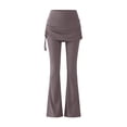 thumbnail image 6 of WAGUTH Women's Skirted Flare Leggings High Waist Ruched Skirt Overlay Bootcut Yoga Pants with Drawstring for Tennis Golf Gym, 6 of 6
