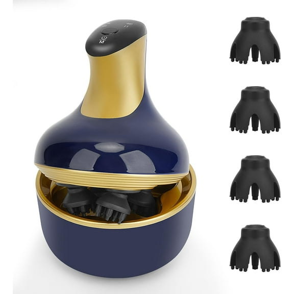 AEL Electric Cordless Hair Scalp Massager, Electric Head Massager with Handheld Portable Head Scratcher Massager for Hair Growth, Deep Clean and Stress Relax, Gifts for Men Dad