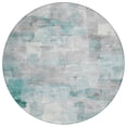 thumbnail image 2 of Addison Rugs Chantille Indoor/Outdoor Transitional Blocks Teal Washable Round Rug, 8' x 8', 2 of 6
