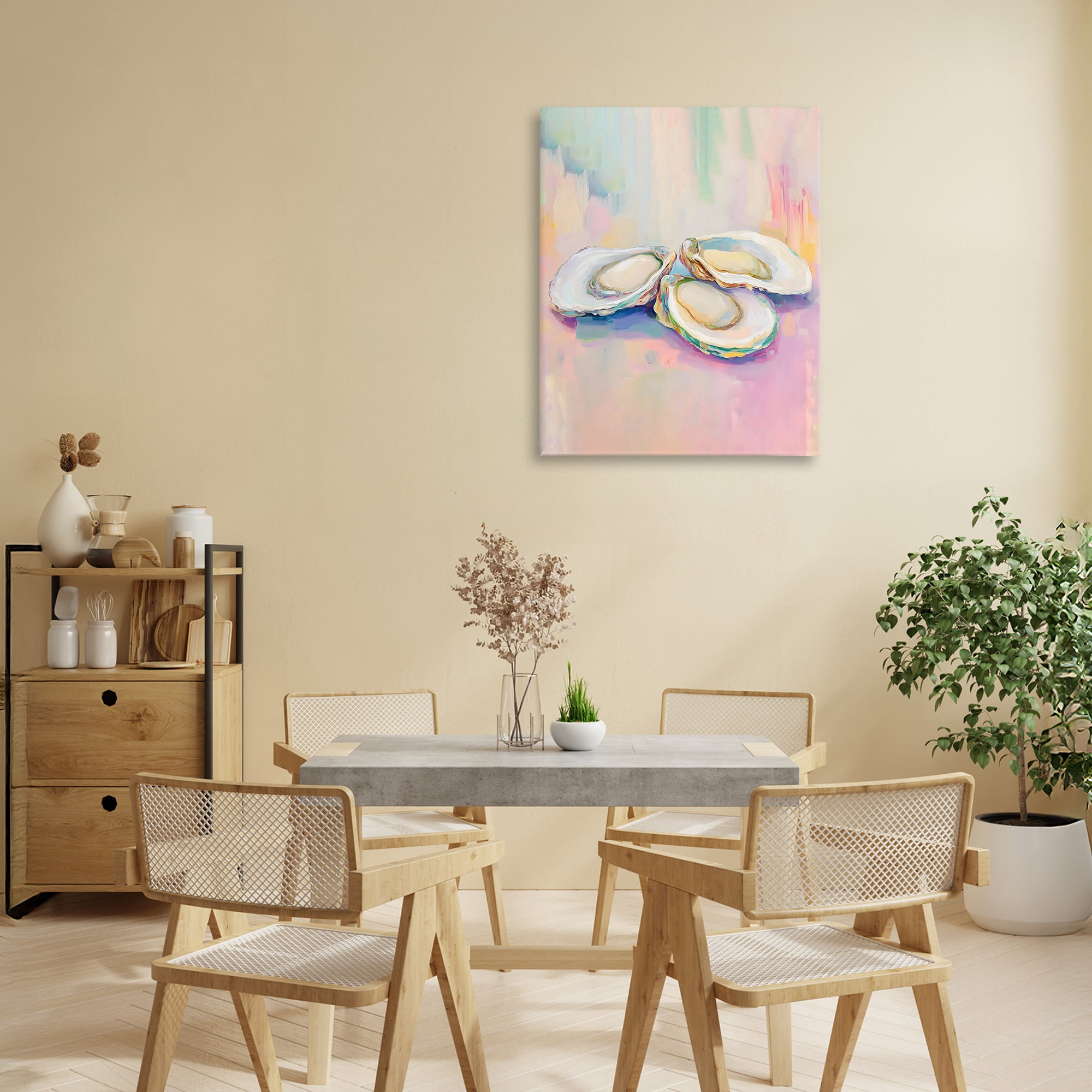 Stupell Industries Pastel Oysters Harmony Canvas Wall Art, design by The Prints Vibe