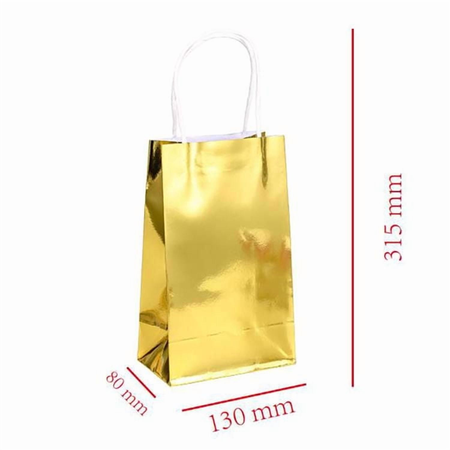 Sac en papier doré de 10 paquets Sac en papier doré