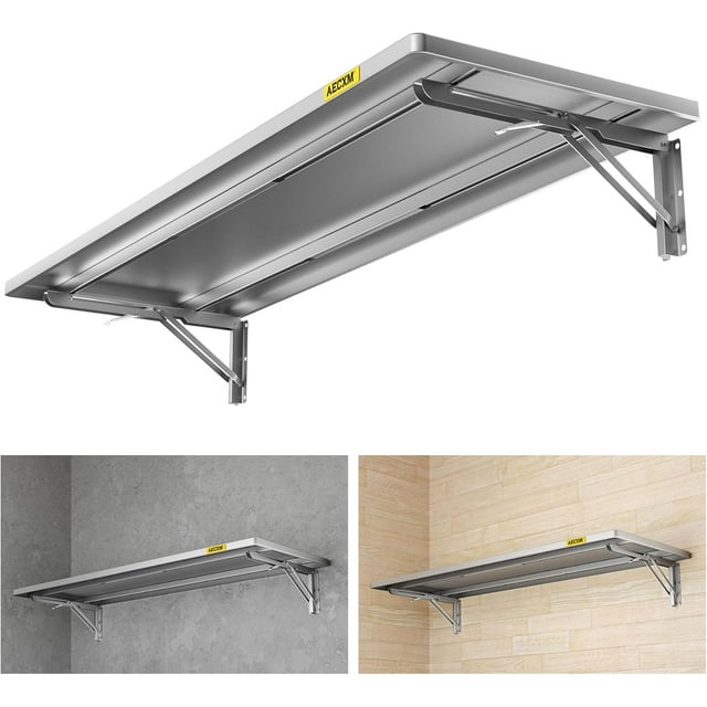 Adjustable Rail Type Folding Storage Rack Shelf Suitable for Garage Storage Room Kitchens Wall Shelf Garage Storage Rack Floating Shelves Wall Mounted Folding