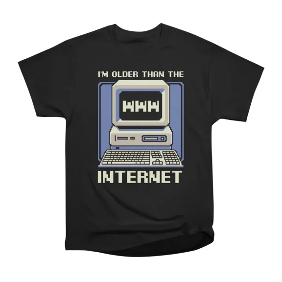 Older Than The Internet Computer Pixel Art T-Shirt Tee Gift For Him Merch For Her Apparel