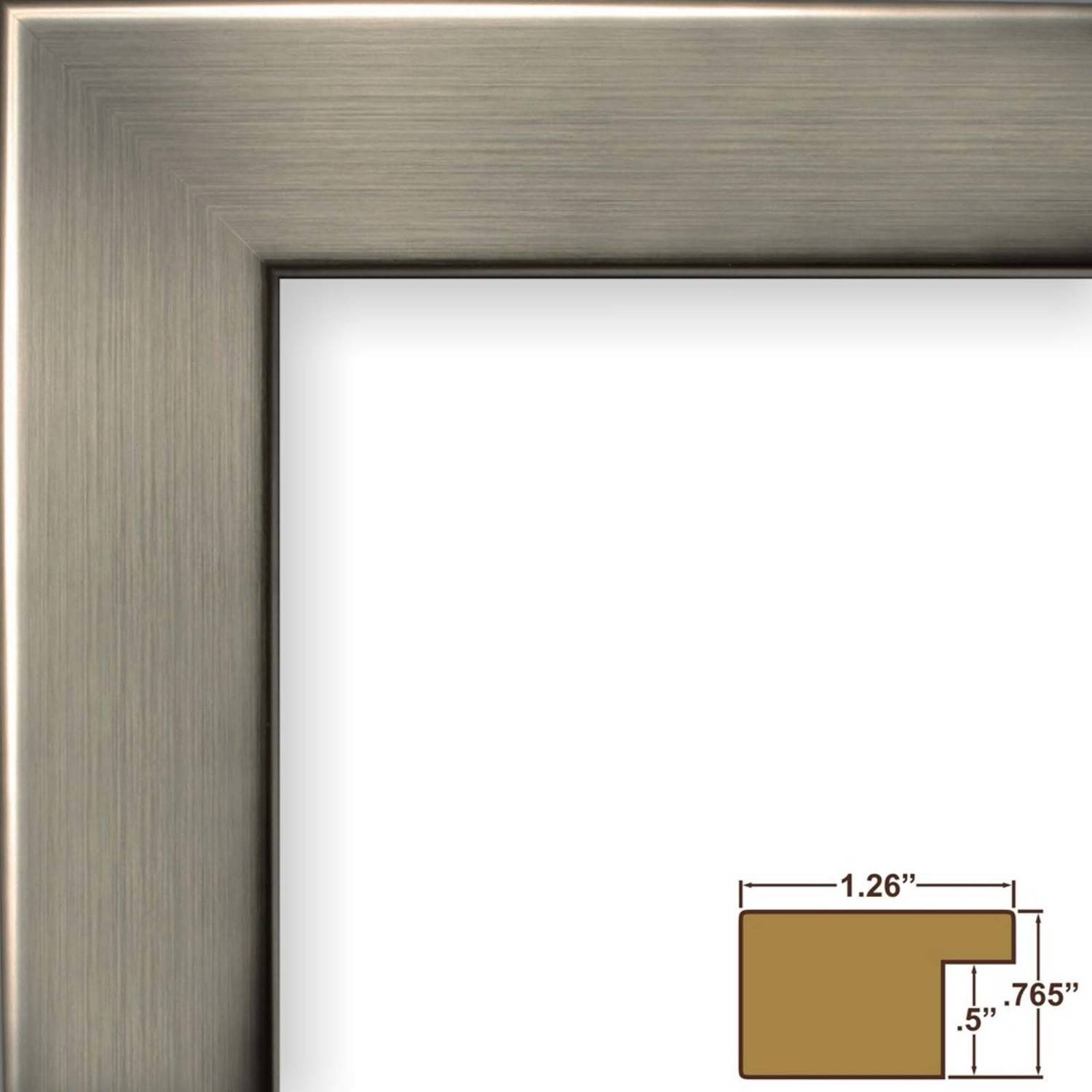Craig Frames Bauhaus Modern Silver Picture Frame, Set of 4