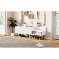 thumbnail image 5 of Modern minimalist shoe bench with two compartments / Cushioned for comfort, suitable for entryway, 5 of 6