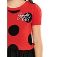 thumbnail image 4 of Miraculous Ladybug Girls Sweater Top Dress with Mesh Skirt, Sizes 4-16, 4 of 10