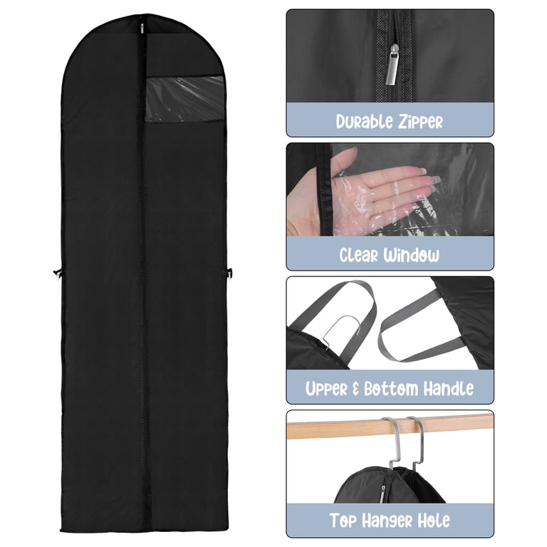 Abaima 2 Pack 71 inch Long Waterproof Dustproof Garment Bags for Dresses  and Gowns - Walmart.com