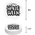 thumbnail image 1 of RYLABLUE Happy Halloween Cute Letters Set of 4 Round Coaster for Drinks, Absorbent Ceramic Stone Coasters Cup Mat with Cork Base for Home Kitchen Room Coffee Table Bar Decor, 1 of 5